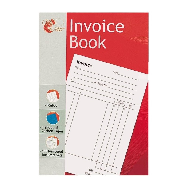 151 Chiltern Wove Full Size Invoice Receipt Book A5 1-80