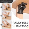 8 Pack Folding Brackets, Self-Lock Hinge with Screws for Folding