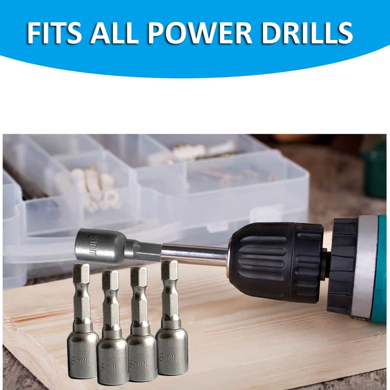 5/16'' Nut Driver Bit Sets 10PCS, SKZIRI 5/16 inch Nut