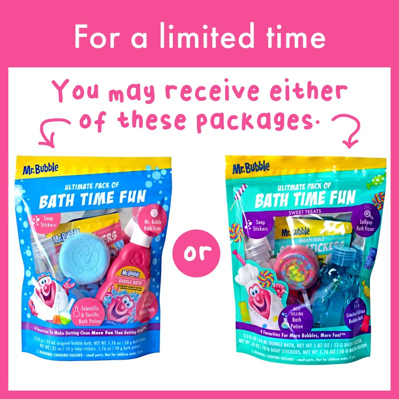 Mr. Bubble Ultimate Pack of Bath Time Fun 4 Favorites,