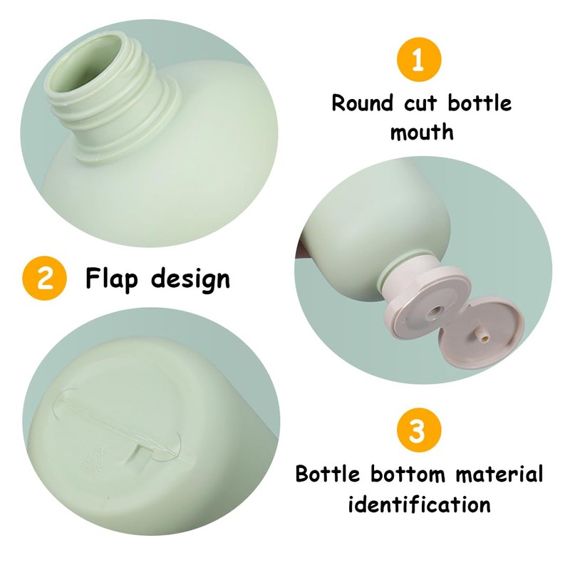 EIHI Pack of 2 Travel Bottles Refillable Plastic Travel Containers