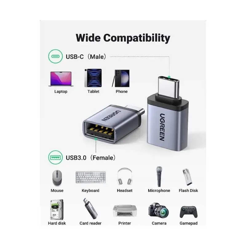 Adaptador Otg Usb C 3.1 A Usb 3.0 Thunderbolt3 A