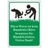 Andchi 2-Piece No Dog Poo Sign, No Dog Toilet Sign,