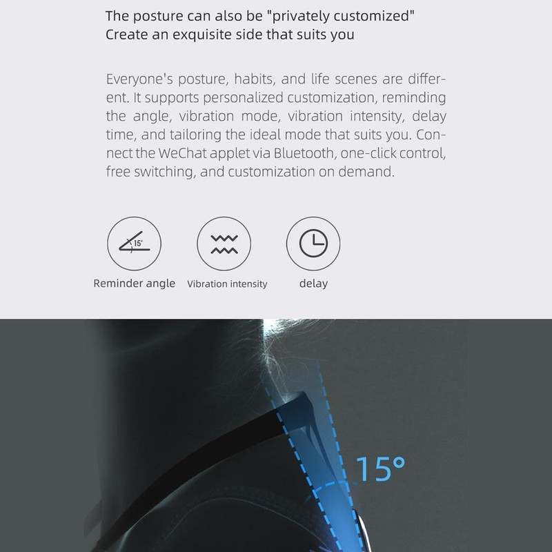 Posture Corrector with Smart Sensor Vibration Reminder Back Posture Trainer