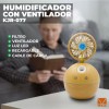 Maíz 3pzs Humidificador Difusor Ventilador Aromaterapia Luz Led