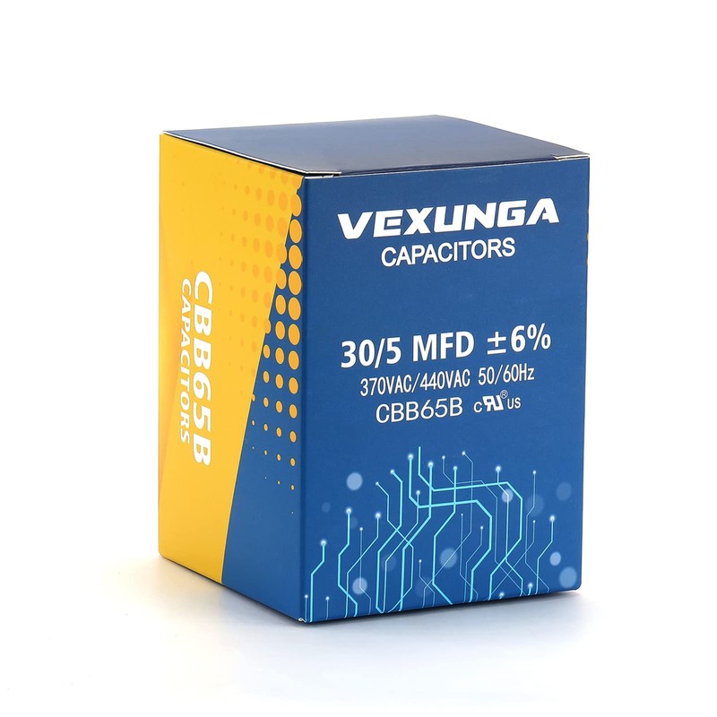 VEXUNGA 30/5 uF 30+5 MFD 370VAC or 440VAC Dual Run