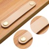 Pack of 6 Furniture Leather Handles, Drawer Leather Handle, Decorative
