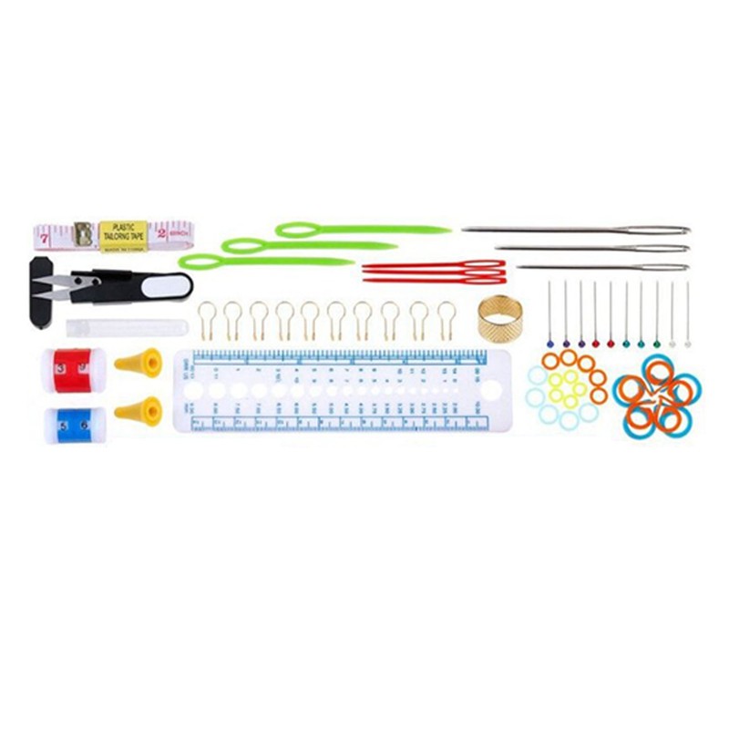Crochet Hooks Set Colorful Ergonomic Handle Portable Metal Knitting Needles