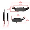 Caltric Front and Rear Brake Pads for Kawasaki Vulcan 900