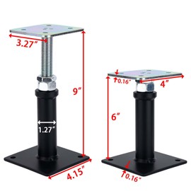 4-Pack Adjustment Floor Jack Post Floor Jack Lift Supports 6-9 Inch Adjustable House Jack,Adjust Supports,Lift Supports,Mini Screw Jack, Floor Straightener,Level Supports