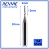 Rennie Tools 2mm x 15mm Flute x 1/4" Shank Solid
