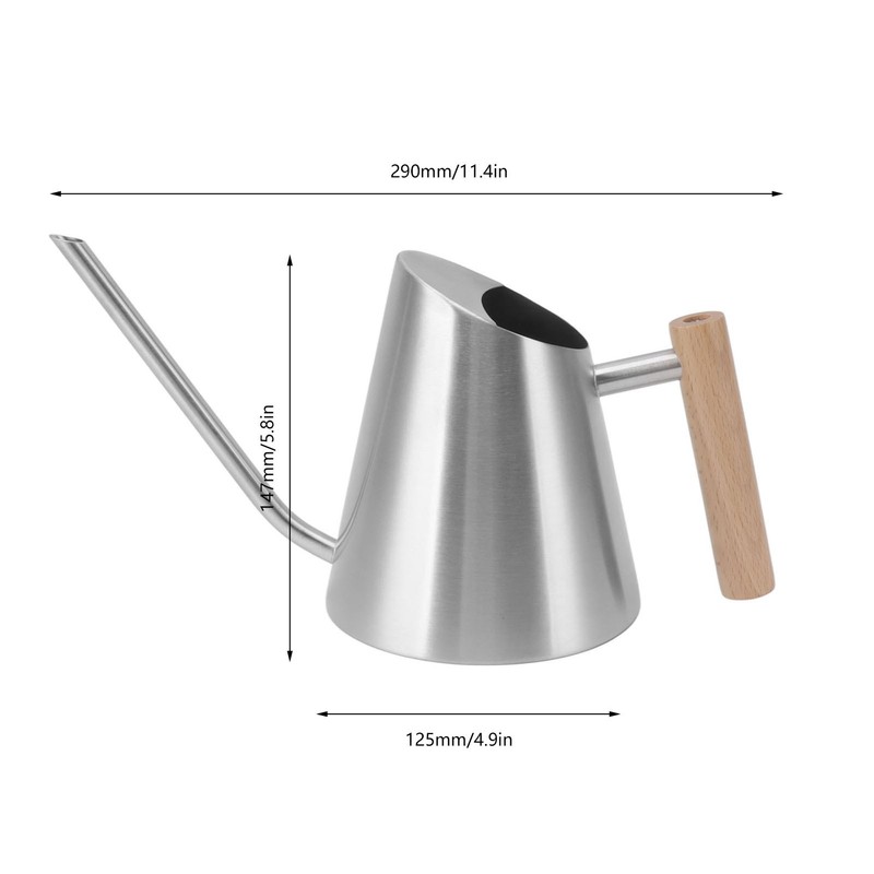 Watering Can with Long Spout Rustproof Stainless Steel Watering Pot