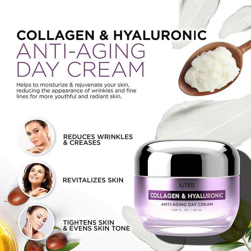 AZURE Collagen & Hyaluronic Anti Aging Day Cream 1.69 fl.oz