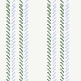 Danmyho Green Blue Lines Peel and Stick Wallpaper Herringbone Self Adhesive Wall Paper Modern Geometric Stripe Removable Contact Paper for Bathroom Living Room Wall Decor 17.7"x118"