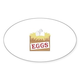CafePress Eggs Crate Sticker Oval Car Bumper Sticker