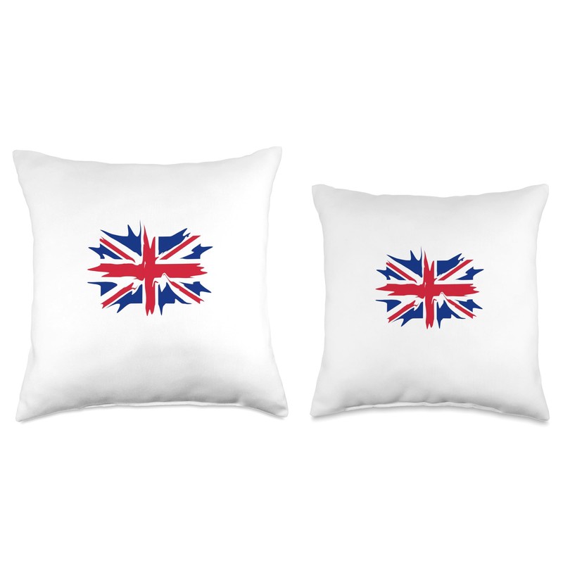 Union Jack British Flag Flair Throw Pillow