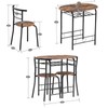 FCH 3 Piece Small Dining Table Set for 2, Oval