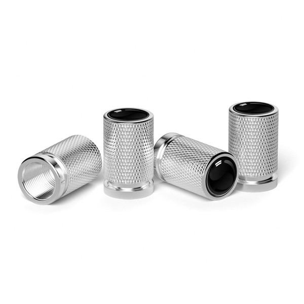 Ventilkappen Auto Metall, 4 Stück Autoventil Kappe, Reifenventilkappen Universell für