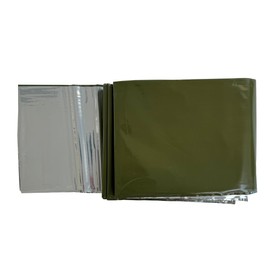 Rescue Essentials Hypothermia Wrap Blanket, Oversized 60" x 96", Mylar/Lightweight Polyethylene Fabric (OD Green)