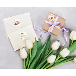 WhatSign 36Pcs Thank You Teacher Stickers Labels 1.5" Teacher Appreciation Gifts Tags Apple Stickers Best Teacher Ever Labels Stickers for Envelope Seal Cards Boxes Gift Wrap Party Favors Decorations