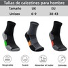 6 Pares Calcetines Deportivos para Hombre, Calcetines Largos de Algodón