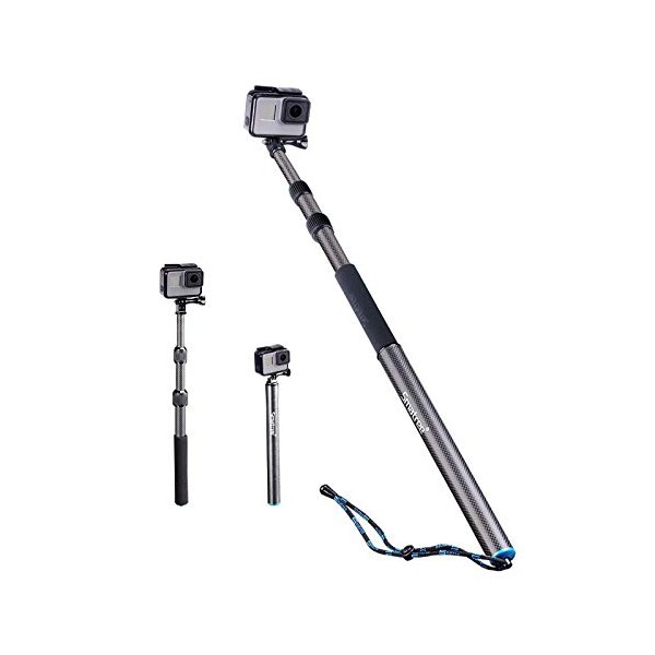Smatree Carbon Fiber Detachable Extendable Floating Pole Compatible for GoPro
