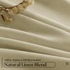 Khaki Pinch Pleated Linen Blackout Curtains 2 Panels Set 100%