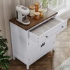 ChooChoo Kitchen Storage Cabinet, Coffee Bar Cabinet, Buffet Sideboard Cabinet