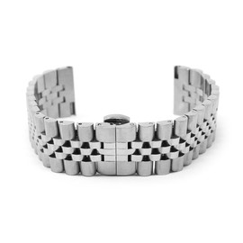 StrapsCo Straight-End Jubilee Bracelet Watch Band Strap - Silver - 22mm