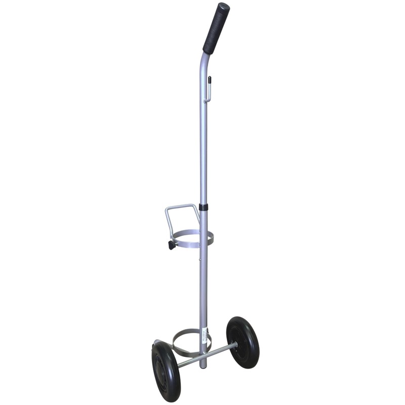 Resone Lightweight Single Oxygen Tank Cart, Adjustable Handle, Durable Powder-Coated