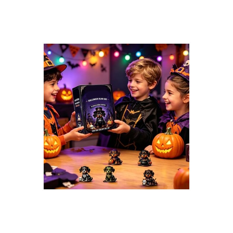 Calendario de Adviento Halloween 24 2d Figuritas Acrílicas Espeluznantes