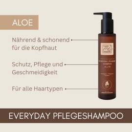 That's Me Organic Organic Care Shampoo "Everyday" Aloe (200 ml) - Sulphate-free Shampoo - Ideal for Hair and Scalp - Protection from Environmental Influences - Optimised Recipe