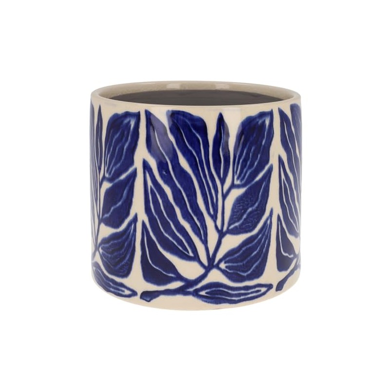 Shudehill Giftware Tropic Petal Leaf Floral Garden Design Planter Pot