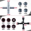 LEONTOOL Cross Key Wrench, 2-Piece Electric Cabinet Key, Universal Multi-functional