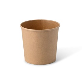 BIOZOYG 50 x Cardboard Ice Cream Cups, 250 ml, Brown, Disposable Cups, Plastic-Free and Biodegradable – Dessert Bowl To-Go Cups