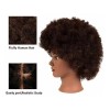 N2 Maniqui Cabeza Cabello Natural Marrón 20 Cm N2