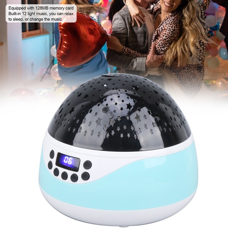 Remote Control Night Light LED Digital Display Night Light Projector