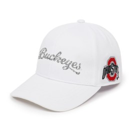 Ponyflo Women's Ponytail Baseball Cap - Curly Hair Hat for Active Women - OSU Ohio State