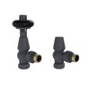 NRG Traditional Antique Angled Central Heating Radiator Valve 15mm Thermostatic