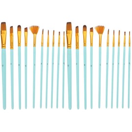 Ciieeo 20pcs Nylon Hair Paintbrush for Watercolor Painting Comfortable Grip High-Grade Material for Artists Lightweight and Portable for Outdoor Sketching