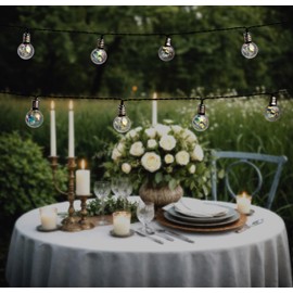 IdeaWorks Solar Iridescent String Lights - 50ct Small