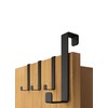 4smile Door Hooks – Set of 4, Black – Stainless