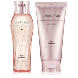 Milbon Jemile Fran Shampoo & Treatment (Diamond & Juicy Glossy) 6.8 fl oz (200 ml), 6.3 oz (180 g), Bottle Set