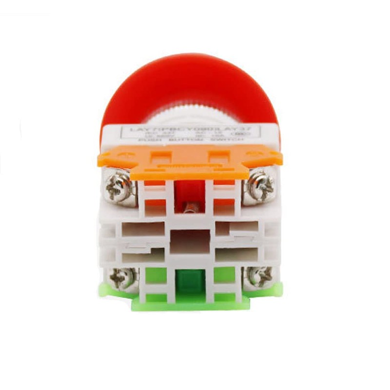 KEDU 22mm 10A 660V IP55 1NO 1NC Red Mushroom Self-Locking