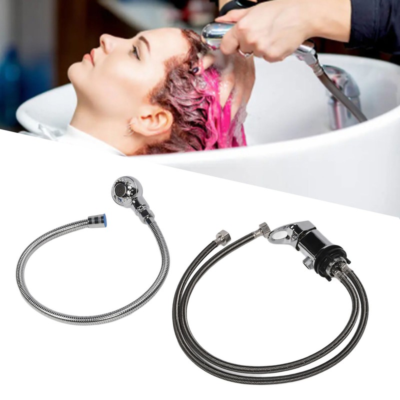Shampoo Bowl Faucet Rust Resistant 70cm Hose Zinc Alloy Structure