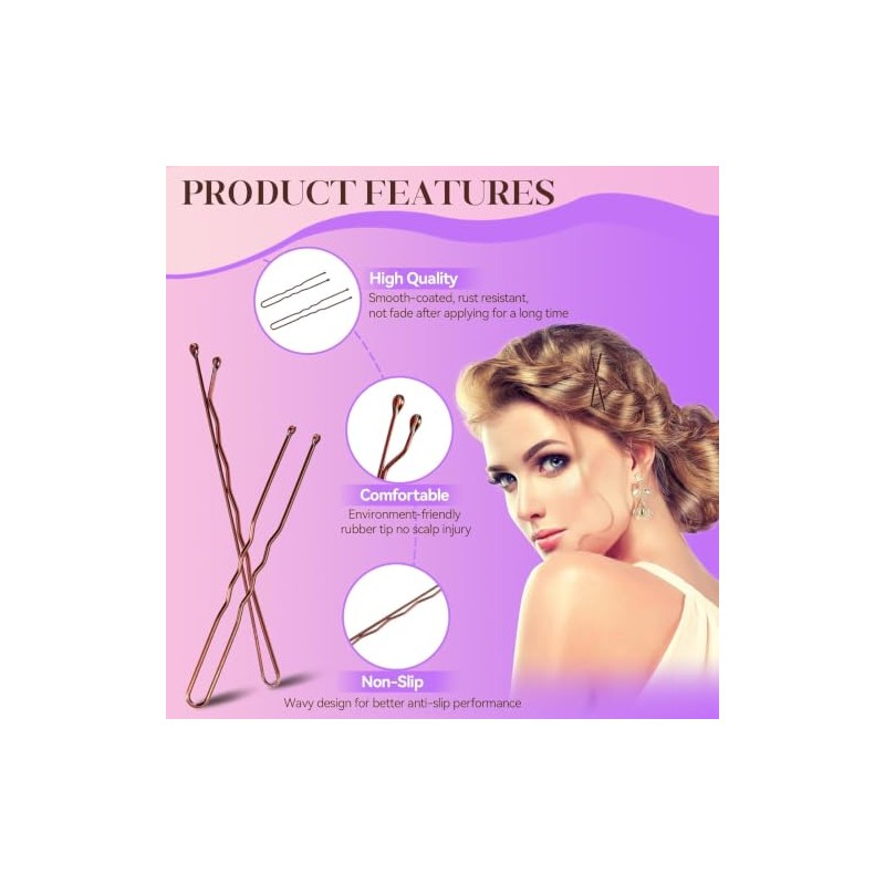ZAKASEA - Kit de 300 Accesorios para Cabello: 100 Pasadores