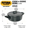 Hawkins/Futura L62 Hard Anodised Cook and Serve Stewpot/Bowl, 2-Liter,Gray,Medium