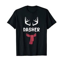 Dasher Reindeer Christmas Matching PJs Group Costume Gift T-Shirt