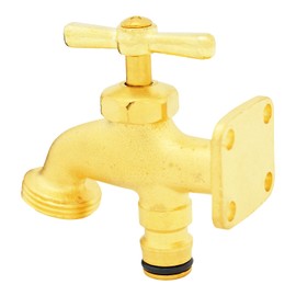 Parkland Solid Brass Hose End Tap Outdoor Brass Tap Allotment Tap Outside Anywhere Tap for Convenient Water Access