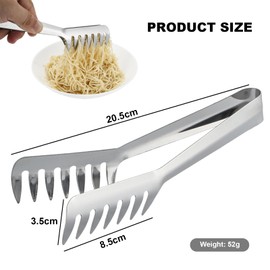 Spaghetti Tongs, Salad, Serving Tongs, Pasta Tongs, 25 cm, Spaghetti Tongs, Ideal for Salad or Serving Vegetables, Dishwasher Safe